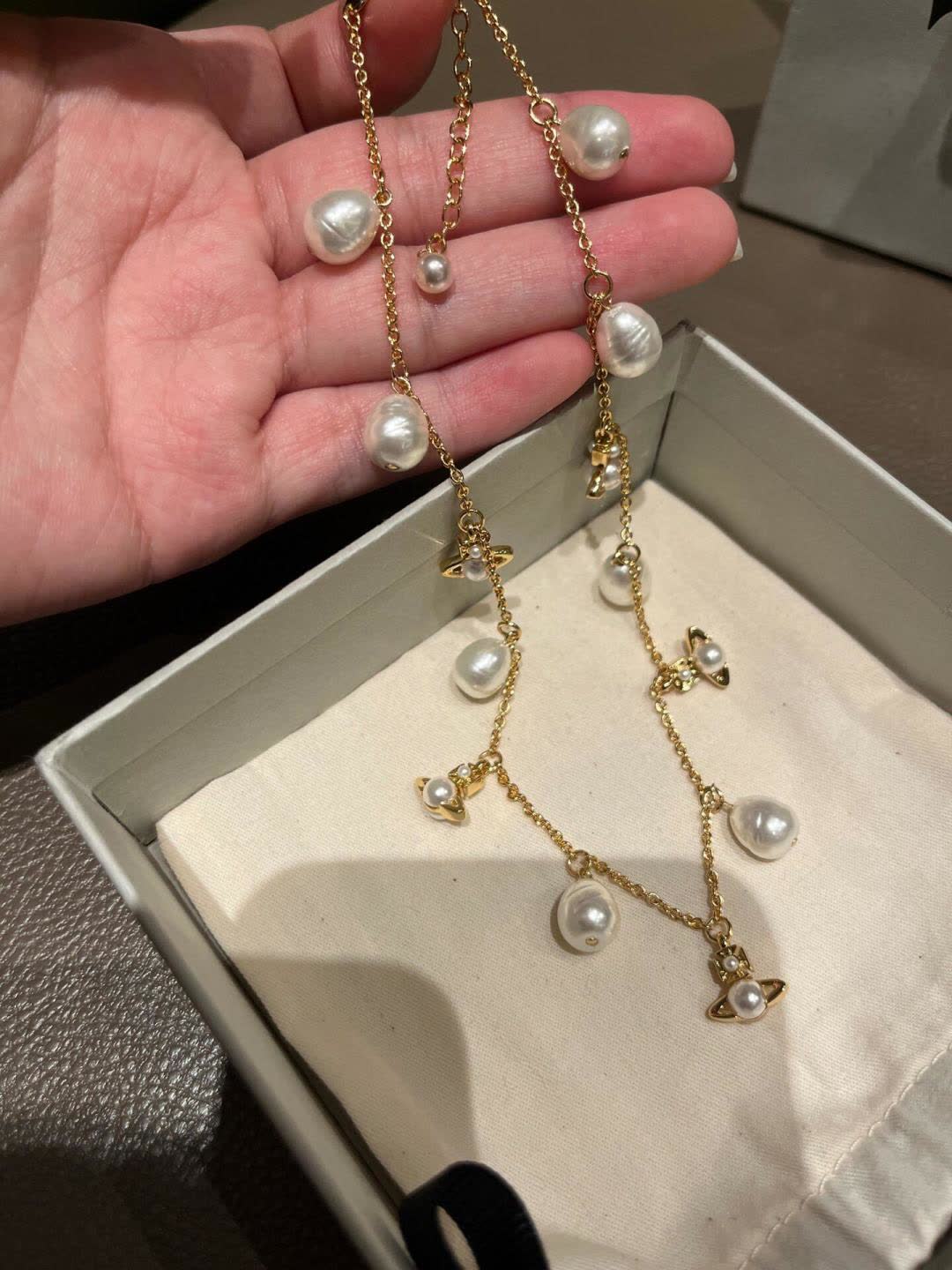 Vivienne Westwood Pearl and Bee Necklace